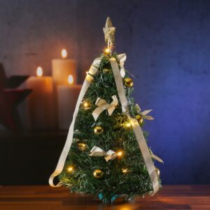 LED Weihnachtsbaum - dekoriert - stehend - 10 warmweiße LED - H: 50...