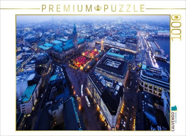 CALVENDO Puzzle CALVENDO Puzzle Hamburger Innenstadt im Advent 1000 Teile Lege-Größe 64 x 48 cm Foto-Puzzle Bild von kuk-foto, Kai-Uwe Klauß, 1000 Puzzleteile