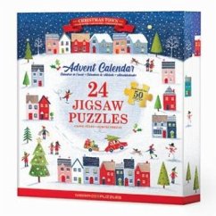 Eurographics 9924-5805 - Advent - Christmas Town, 24 Puzzles je 50 Teile