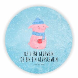 Mr. & Mrs. Panda Magnet Glühschwein - Eisblau - Geschenk, Advent, Dekomagnet, Heiligabend, Pu (1-St)