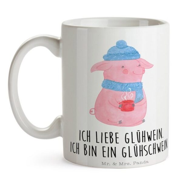 Mr. & Mrs. Panda Tasse Glühschwein - Weiß - Geschenk, Advent, Glühwein, Büro, Wintermotiv, B, Keramik