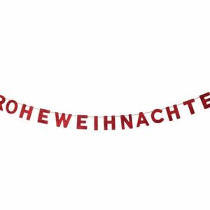 RIFFELMACHER & WEINBERGER Deko-Schriftzug Glitzer Holz Girlande "FROHE WEIHNACHTEN" 190x10 cm, Weihnachtsschmuck Advent