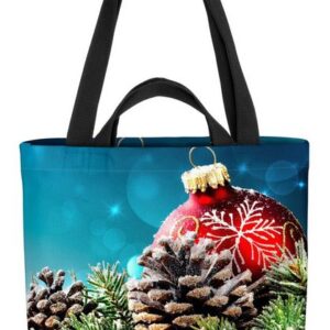 VOID Henkeltasche (1-tlg), Advent Tannenzapfen Winter Christbaum Tannenbaum Christbaumkugel Kugel S