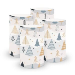 itenga Windlicht itenga 6x Windlicht klein Tannenbäume für Weihnachten Winter Advent, 1