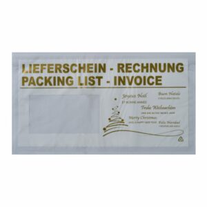 1000 Lieferscheintaschen DIN lang (Weihnachten)