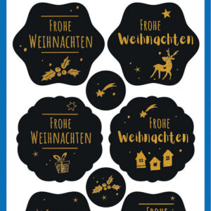 AVERY Zweckform ZDesign Weihnachts-Sticker Gruß schwarz/gold