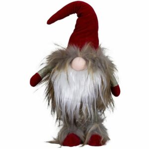 Christmas Paradise Weihnachtsfigur Wichtel 36cm (50cm) Wackelwichtel (Deko Figur, 1 St), Weihnachten, Rot Braun
