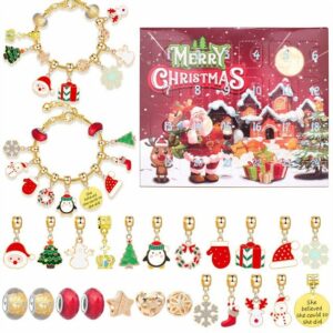 Dekorative Adventskalender Adventskalender 2024 Weihnachts Geschenk Anhänger 24 Stück (24-tlg), Adventskalender Weihnachten Geschenk für Kinder