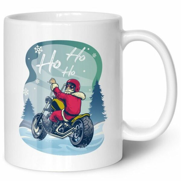 GRAVURZEILE Tasse mit Weihnachtsmotiv - Geschenke für Frauen & Männer zu Weihnachten, Spülmaschinenfest - Mikrowellengeeginet - Cool Santa - Weiß