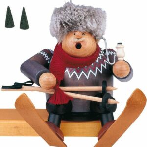 KWO Kunstgewerbe Werkstätten Räuchermännchen Räuchermännchen Kantenhocker Schanzenhocker 17 cm Weihnachtsdekoration Erzgebirge Holzkunst Handarbeit, Original Erzgebirge