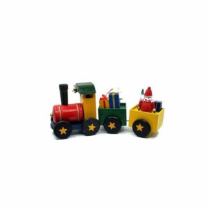 Kaladia Räuchermännchen 90110-10, Weihnachtsmann, Räucherfigur Lokomotive Bunt - Maße ca. 24x7,5x11cm