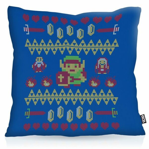 Kissenbezug, VOID, Sofa-Kissen Link Ugly Christmas Sweater zelda game weihnachten boy xmas