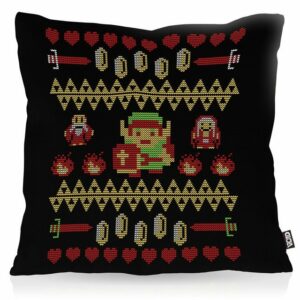 Kissenbezug, VOID, Sofa-Kissen Link Ugly Christmas Sweater zelda game weihnachten boy xmas