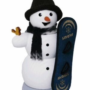 Kuhnert Räuchermännchen 35015, Schneemann mit Snowboard, Handarbeit Made in Germany