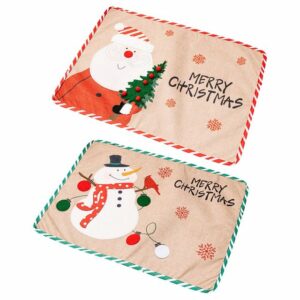 Platzset, 2 Tischsets Weihnachten,Abwaschbar Tischdekoration 46x35cm, HALWEI, (2-St)