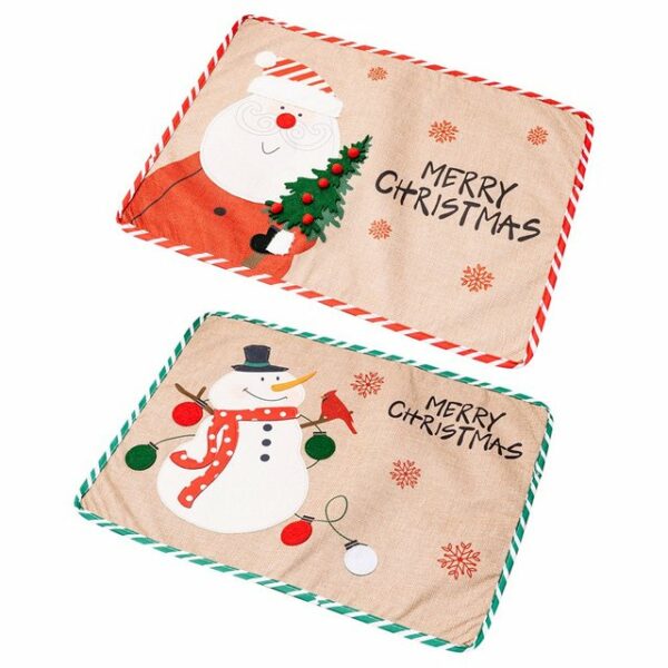 Platzset, 2 Tischsets Weihnachten,Abwaschbar Tischdekoration 46x35cm, HALWEI, (2-St)