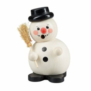 SAICO Original Räuchermännchen Räucherfigur Schneemann mit Besen, (1 St)