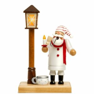 SIKORA Weihnachtsfigur RM-A-LED Holz Räuchermännchen mit batteriebetriebener LED Laterne