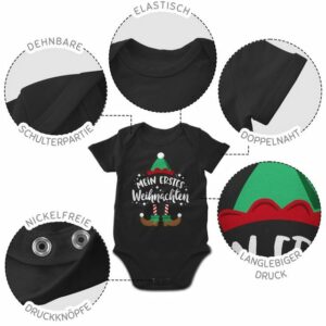 Shirtracer Shirtbody Mein erstes Weihnachten - weiß Weihnachten Kleidung Baby