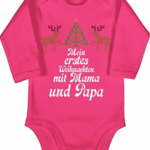 Shirtracer Shirtbody Ugly sweater - Mein erstes Weihnachten - Rentiere Weihnachten Kleidung Baby