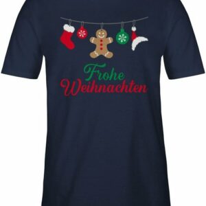 Shirtracer T-Shirt Frohe Weihnachten Girlande - Weihachten Kleidung - Herren Premium T-Shirt weihnachts-shirt - weihnachts t- shirt - t-shirt weihnachten