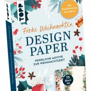 Topp Motivpapier Design Paper Frohe Weihnachten, 75 Blatt DIN A6