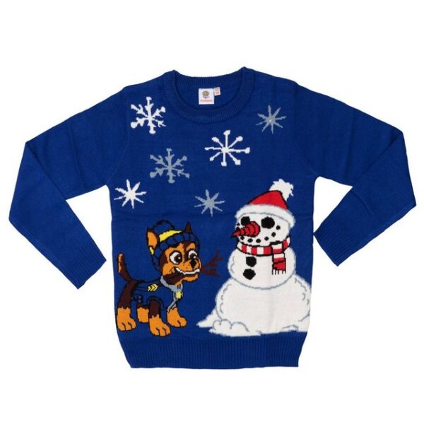 United Labels® Sweatshirt Paw Patrol Weihnachtspullover für Kinder - Chase Blau