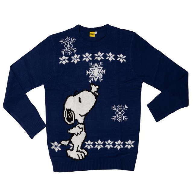 United Labels® Weihnachtssweatshirt Der Peanuts Weihnachtspullover Unisex - Snoopy Blau