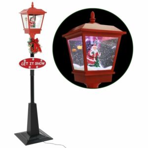 Weihnachts-Straßenlampe mit Weihnachtsmann 180 cm LED vidaXL - Red