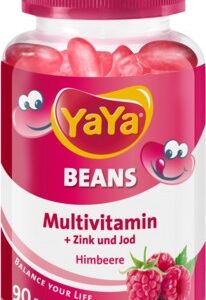 YAYA BEANS Himbeere Zink und Jod Kaudragees