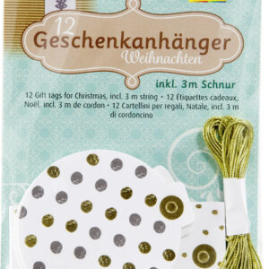 folia Geschenkanhänger , Weihnachten Hotfoil, , inkl. Schnur