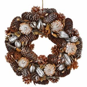 matches21 HOME & HOBBY Adventskranz Türkranz Tannenzapfen Zapfen braun Holz Weihnachtsdeko Ø 31 cm