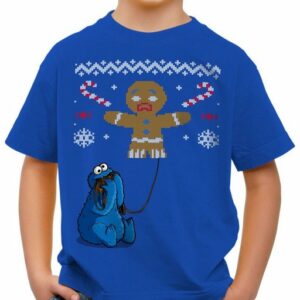 style3 Print-Shirt Kinder T-Shirt Krümelmonster Ugly Sweater kekse cookie fun ernie bert monster x-mas pulli