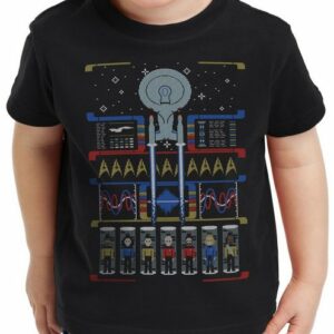 style3 Print-Shirt Kinder T-Shirt NCC-1701-D Ugly Sweater enterprise trekkie x-mas pulli weihnachten