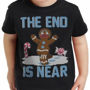 style3 Print-Shirt Kinder T-Shirt The end is near Ugly Sweater weihnachtsmarkt pfefferkuchen x-mas pulli