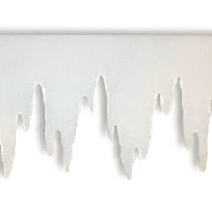 Eiszapfengirlande aus Schneewatte 100 x 33cm 2St. Weihnachsdeko
