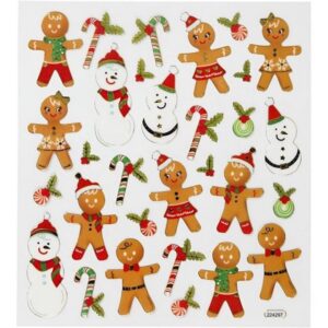 Creotime Aufkleber Sticker, Cookie-Figuren, 15x16,5 cm, 1 Bl.