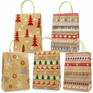 GelldG Handtasche Geschenktüten Weihnachten 20 Stück Weihnachtstüten