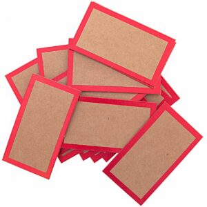 Paper Poetry Papierkärtchen mit Hot Foil 7x4cm 24 Stück Kraftpapier-rot