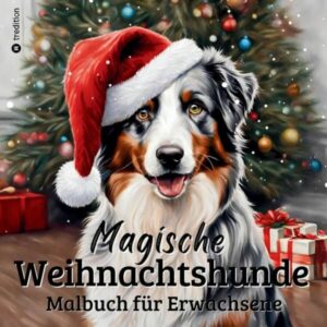 Weihnachts-Hund Malbuch 37 zauberhafte Ausmalbilder für Hundefans Kreative Geschenkidee Weihnachten, Wichtelgeschenk, Winterzeit