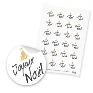 itenga Aufkleber itenga 24x Sticker "Joyeux Noël" (Motiv 156)