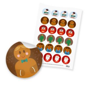 itenga Aufkleber itenga 24x Sticker "Weihnachtsbande" (Motiv 153)