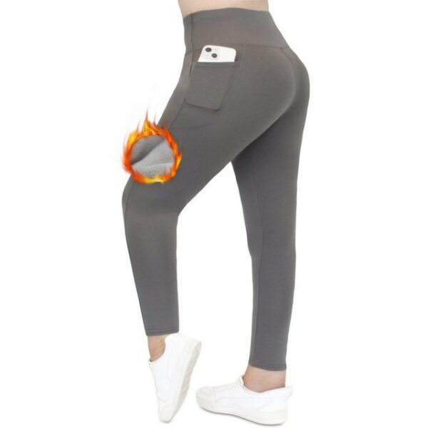 Frentree Thermoleggings Übergößen Damen mit Fleece Gefütterte Thermo Leggins Plus Size für Winter High Waist Strumpfhose Kuschelig Warm Elastisch Sport