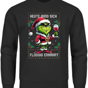 MoonWorks Sweatshirt Sweatshirt Herren Anti-Weihnachten Grinch Weihnachtsmuffel Heute wird