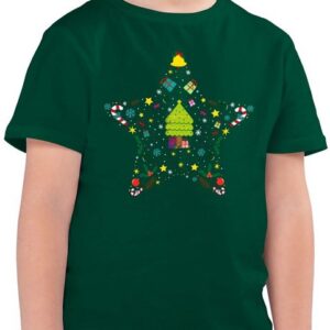 Shirtracer T-Shirt Weihnachtsstern Weihnachten Kleidung Kinder