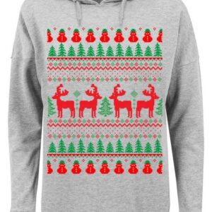 F4NT4STIC Hoodie Christmas Reindeers Weihnachten Muster Print