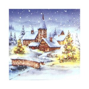 HOME FASHION Papierserviette Serviette 'Weihnachten im Schnee', (20 St)