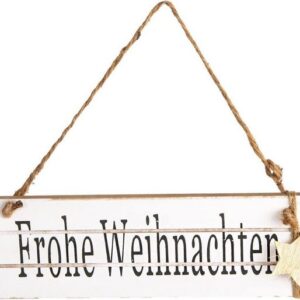 Logbuch-Verlag Baumbehang Türschild Frohe "Weihnachten" aus Holz 28 cm (1 St)