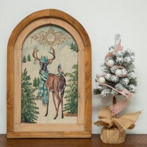 ORNAMENTI Weihnachtsfigur WEIHNACHTS WANDDEKORATION 3D, RUSTIKALER STIL, VINTAGE, HIRSCH