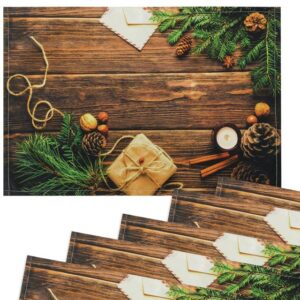 Platzset, Tischsets Platzsets Stoff CLOTH Geschenk Weihnachten Holz, matches21 HOME & HOBBY, (6-St)